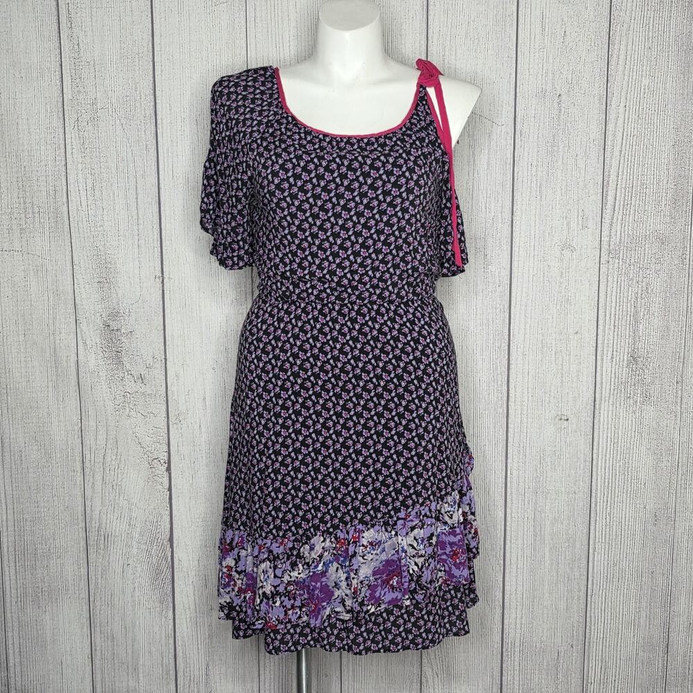 Free People Asymmetrical Floral Dress Boho Fairycore, sz Medium